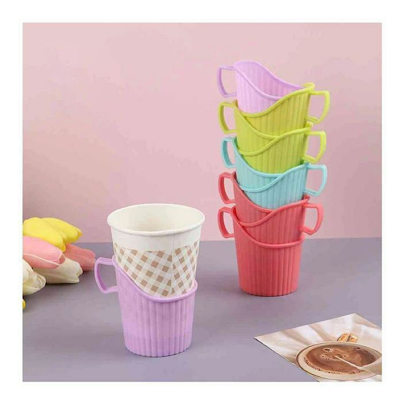 هولدر نگهدارنده لیوان یکبار مصرف و کاغذی بسته 10 عددی